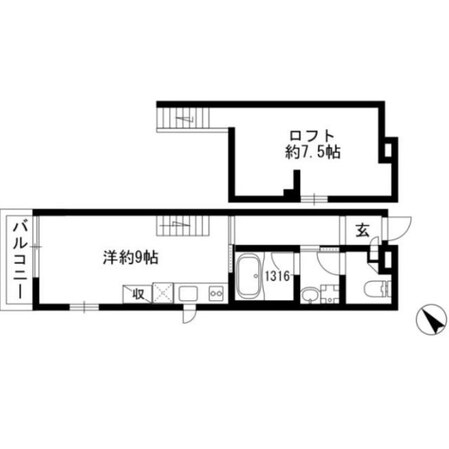 新川橋駅 徒歩4分 3階の物件間取画像